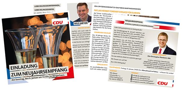  Flugblatt Dezember 2018: Einladung zum Neujahrsempfang mit Ole Plambeck, MdL