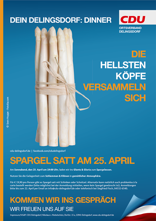 Flugblatt: Spargelessen 2015