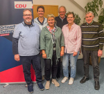 Der neue Vorstand, vlnr: Malte Steckmeister (Vorsitzender), Tanja Kammeyer (Beisittzerin), Sabine Buck (Mitgliederbeauftragte), Claus Martens (Stellvertreter), Wiebke Schmoock (Beisitzerin), Siegfried Fisch (Schatzmeister)