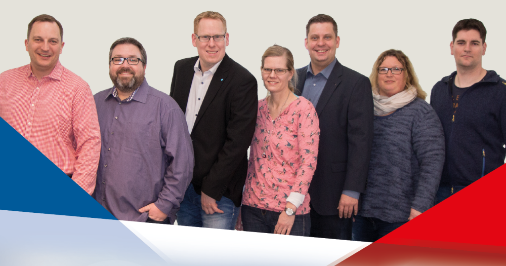 Das CDU-Team für Delingsdorf: Timm Schmoock, Malte Steckmeister, Martin Einfalt, Wiebke Schmoock, Nils Meyer, Sandra Six und Michael Rathjen