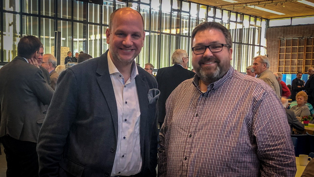 Der Spitzenkandidat der CDU Schleswig-Holstein zur #Europawahl, Niclas Herbst im Gespräch mit unserem Fraktionsvorsitzenden in der Gemeindevertretung, Malte Steckmeister 